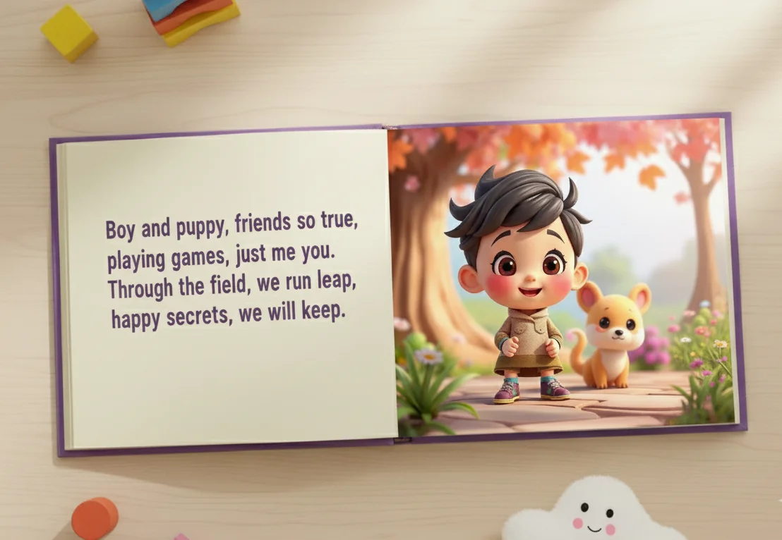 Personalized AI children's book hero image with magical storytelling and custom illustrations